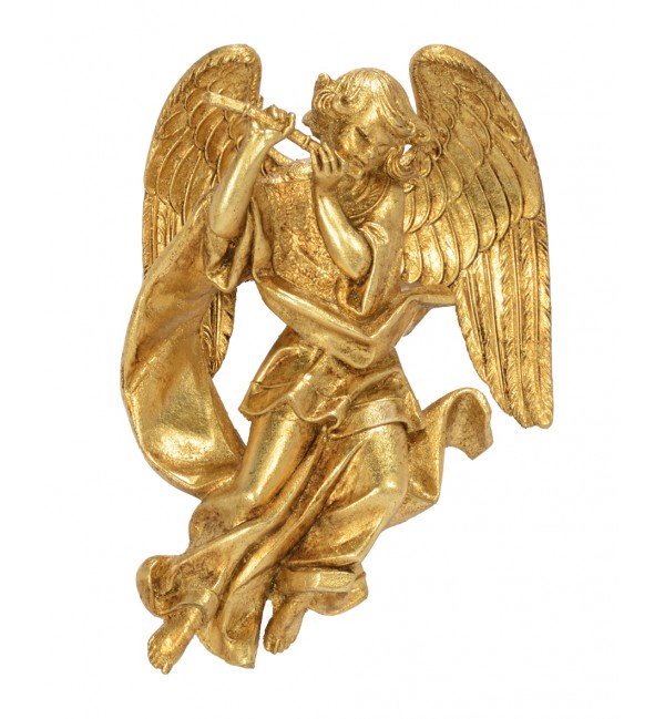 Ángel con flauta (467) pan de oro  17 cm
