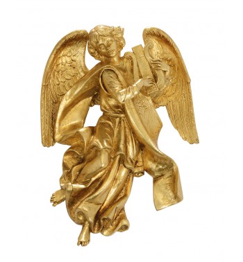Ángel con lira (468) pan de oro  17 cm
