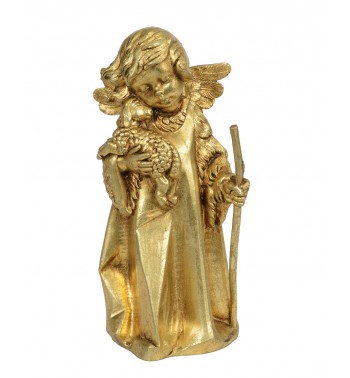 Ángel con oveja (562) pan de oro  20,5 cm