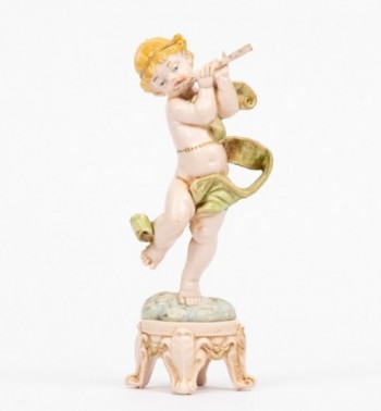 Ángel con flauta (61) imitación de porcelana 16 cm