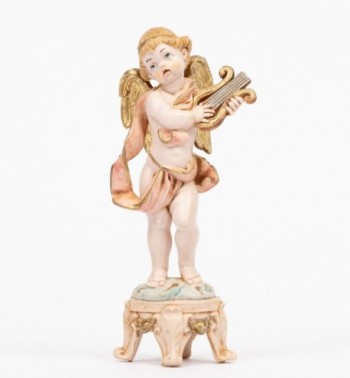 Ángel  con lira (62) imitación de porcelana  16 cm