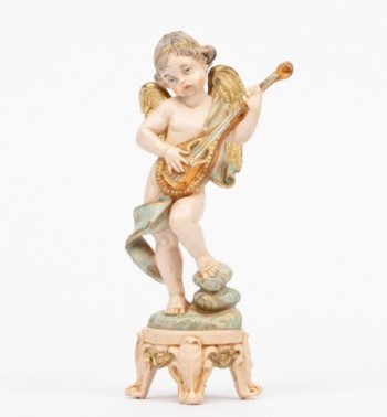 Ángel con mandolina (64) imitación de porcelana  16 cm