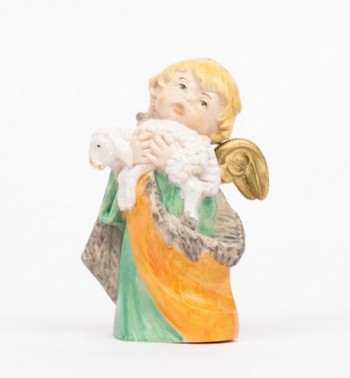 Ángel con cordero (143) imitación de porcelana  10,5 cm