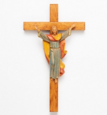 Cristo Resucitado (172) en la cruz cm.30x17