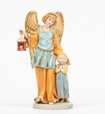 Ángel de la guardia con niño (174C) imitación de porcelana  17 cm