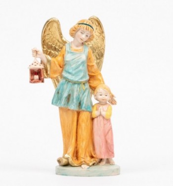 Ángel de la guardia con niña (174R) imitación de porcelana  17 cm