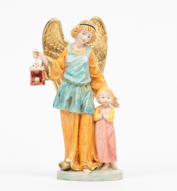 Ángel de la guardia con niña (174R) imitación de porcelana  17 cm