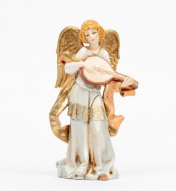 Ángel con mandolina (252) imitación de porcelana  16,5 cm