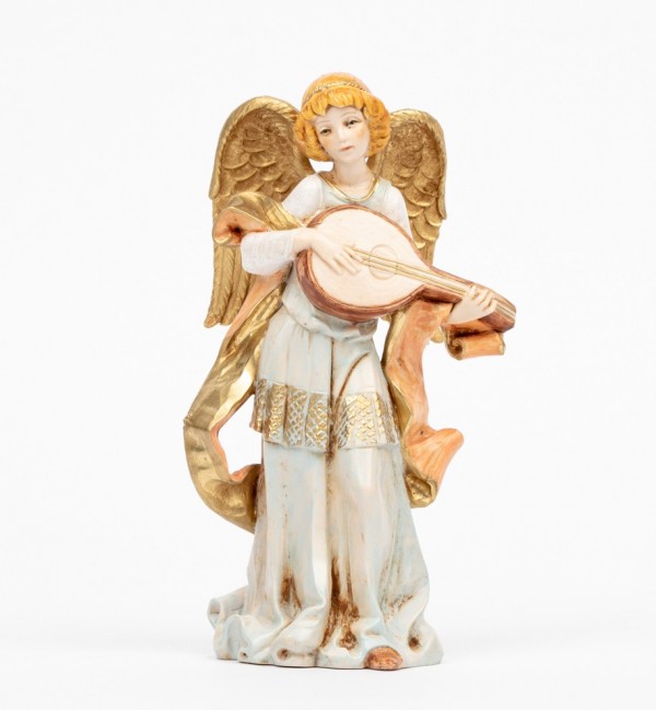 Ángel con mandolina (252) imitación de porcelana  16,5 cm