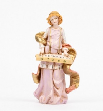 Ángel con órgano (254) imitación de porcelana  16,5 cm