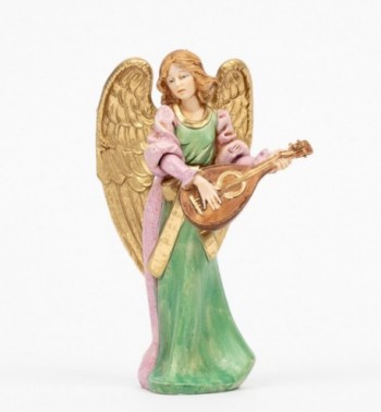 Ángel con mandolina (267) imitación de porcelana  15 cm