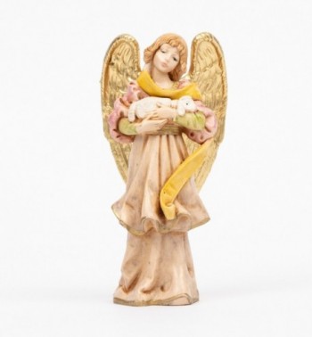 Ángel con oveja (312) imitación de porcelana  14 cm
