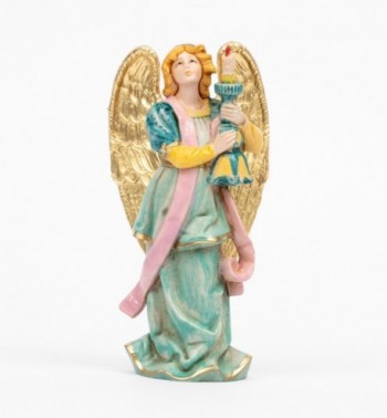 Ángel con cirio (313) imitación de porcelana  14 cm