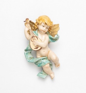 Ángel con mandolina (365) imitación de porcelana  22 cm