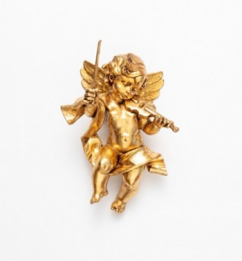 Ángel con violín (366) pan de oro  22 cm
