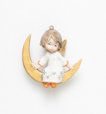 Ángel sentado sobre la luna (388) imitación de porcelana  12 cm