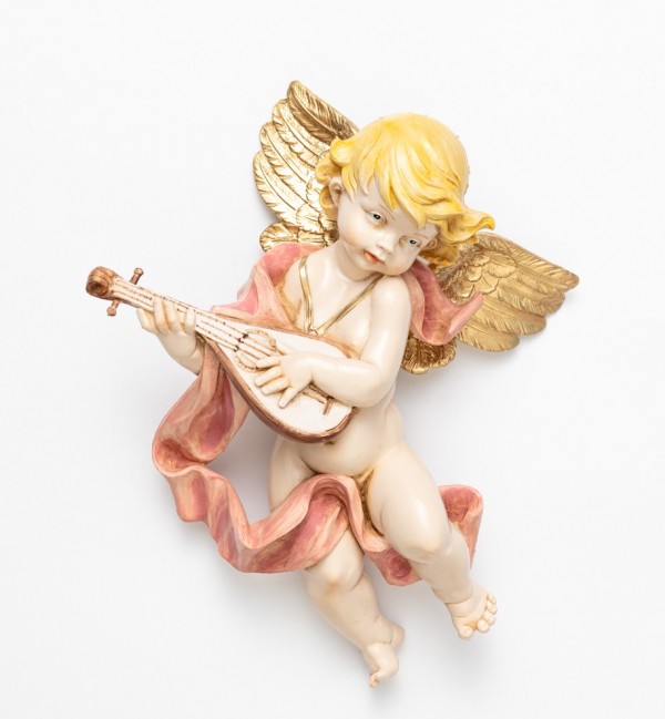 Ángel con mandolina  (465) imitación de porcelana  27 cm