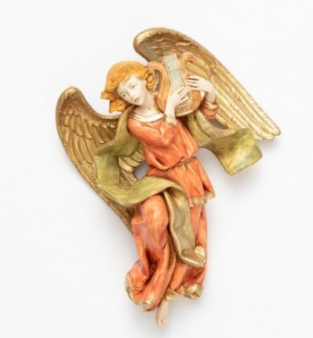 Ángel con lira (468) imitación de porcelana  17 cm