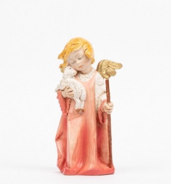 Ángel con oveja (562) imitación de porcelana  20,5 cm