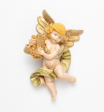 Ángel con lira  (568) imitación de porcelana  17 cm.