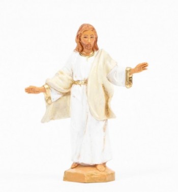Cristo Resucitado (584) vestimenta blanca12 cm.