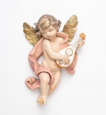 Ángel con mandolina (666) imitación de porcelana  36 cm.