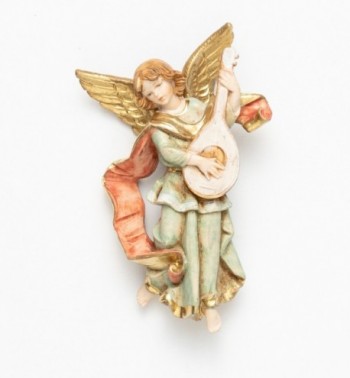 Ángel con mandolina (670) imitación de porcelana  10 cm.