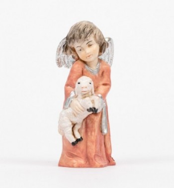 Ángel con oveja (682) imitación de porcelana  7,5 cm.