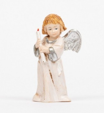 Ángel con cirio (683) imitación de porcelana  7,5 cm.