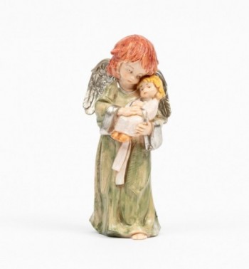 Ángel con niño  (835) imitación de porcelana  15 cm.