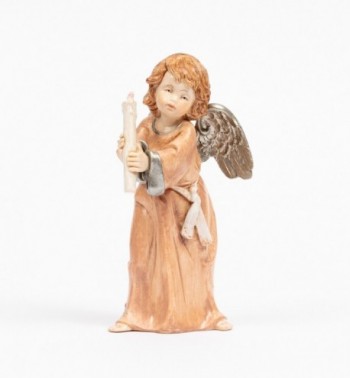 Ángel con cirio (836) imitación de porcelana  15 cm.
