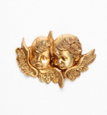Cabezas de ángeles (877) pan de oro  12x17 cm.