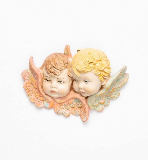 Cabezas de ángeles (878) imitación de porcelana  8x11 cm.