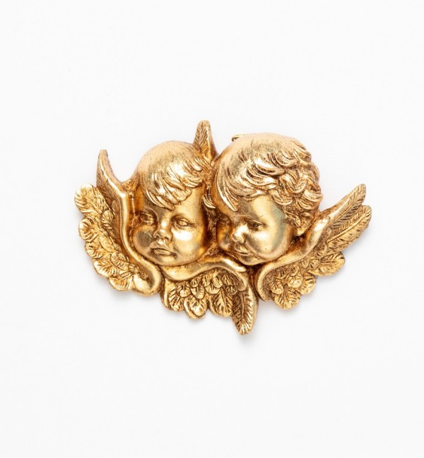 Cabezas de ángeles (878) pan de oro  8x11 cm.