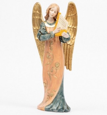 Ángel con organo (968) imitación de porcelana  30 cm.