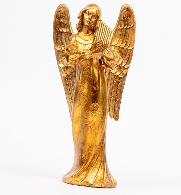 Ángel con organo (968) pan de oro  30 cm.