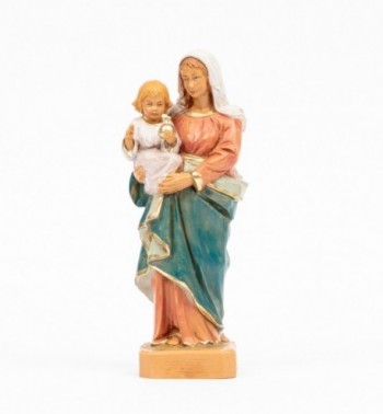 Virgen con Niño 1104) 18 cm.