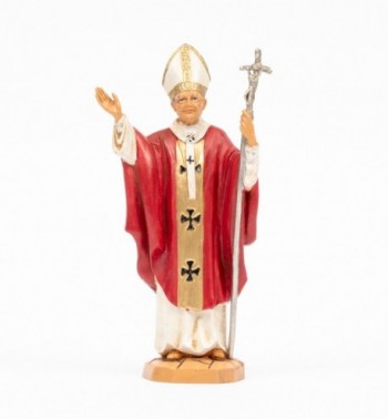 Papa Juan Pablo II (1116) vestimenta roja 18 cm.