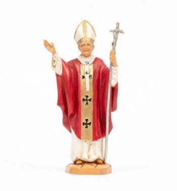 Papa Juan Pablo II (1116) vestimenta roja 18 cm.