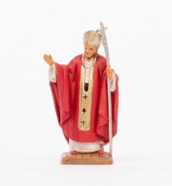 Papa Juan Pablo II (1216) vestimenta roja 7 cm.