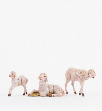 Familia de ovejas para belén 12 cm.