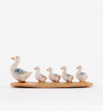 Familia de patos para belén 12 cm.