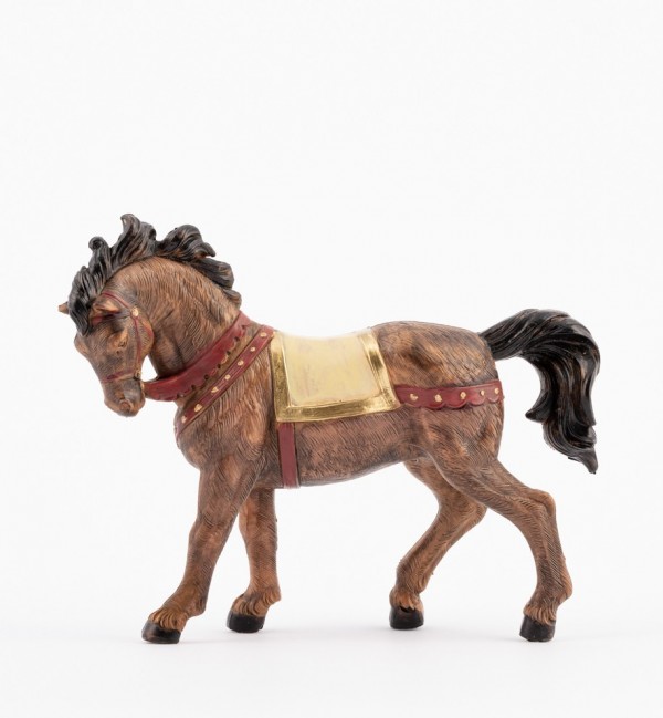 Caballo negro para belén 12 cm.