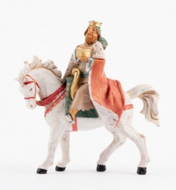 Rey montando un caballo para belén 12 cm.