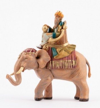 Rey motando un elefante para belén 12 cm.