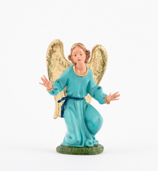 Ángel de rodillas para belén en color tradicional, 19 cm.