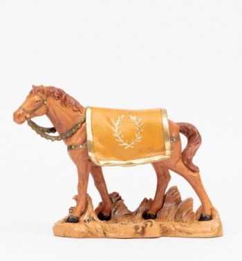 Caballo marrón para belén 19 cm.