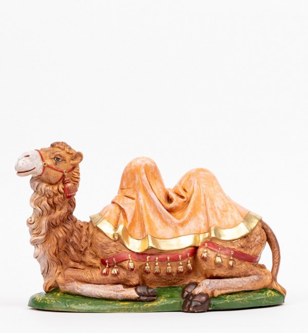 Camello sentado para belén en color tradicional, 30 cm.