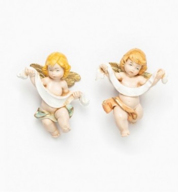 Ángeles con faja (96-7) imitación de porcelana  7 cm.