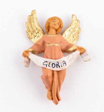 Ángel de la gloria rosa para belén 6,5 cm.